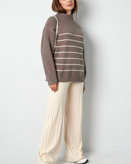 Basic Bliss trui - oranje roze