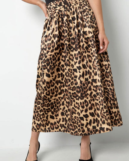 Lange panterprint rok