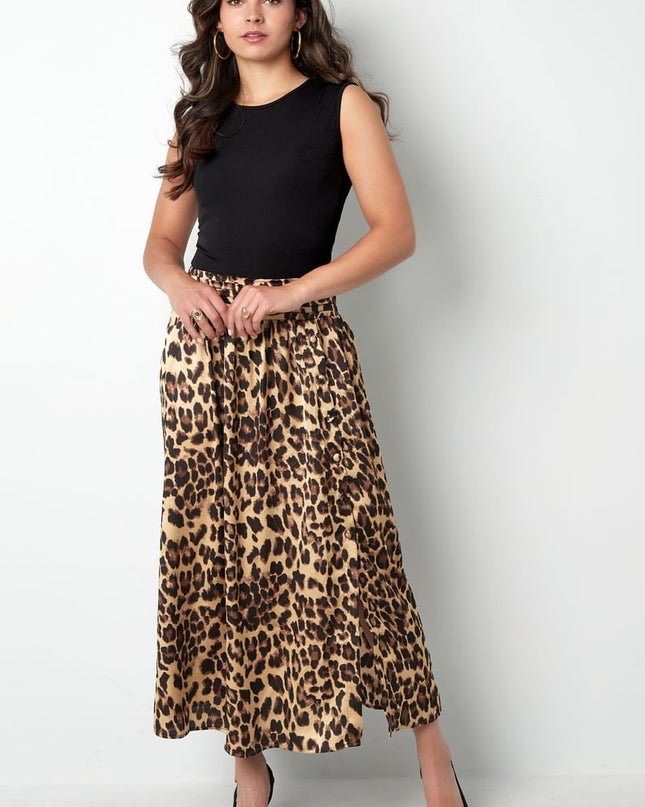 Lange panterprint rok