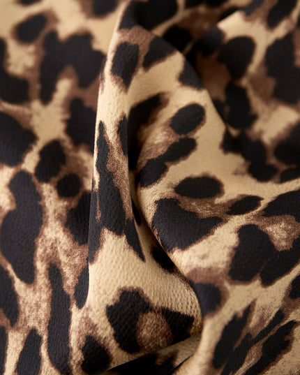 Wide trousers leopard print - brown