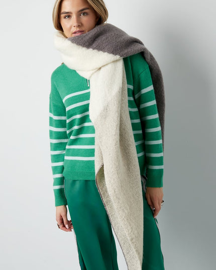 Bright blend zachte sjaal - blauw & grijs