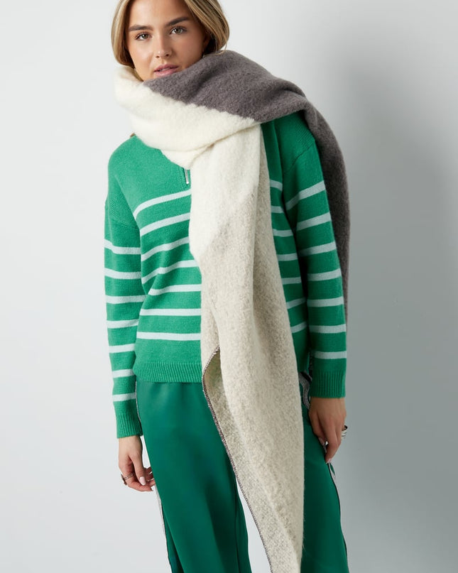 Bright blend zachte sjaal - blauw & grijs