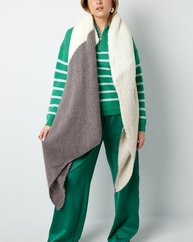 Bright blend zachte sjaal - blauw & grijs