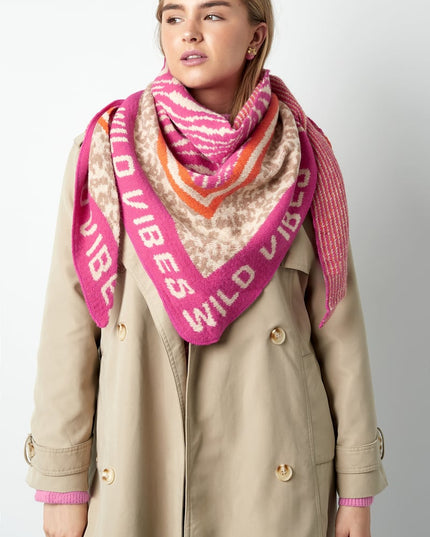 Wild Glow sjaal - groen & felgroen