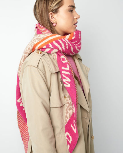 Wild Glow sjaal - groen & felgroen