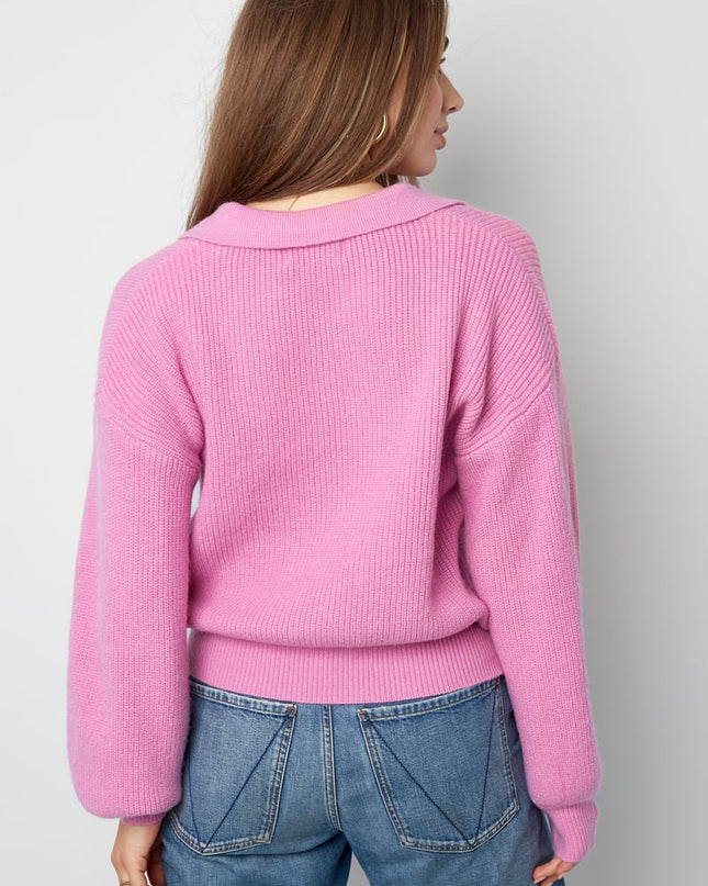 Everyday Ease sweater - fuchsia