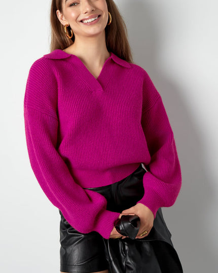 Everyday Ease sweater - fuchsia