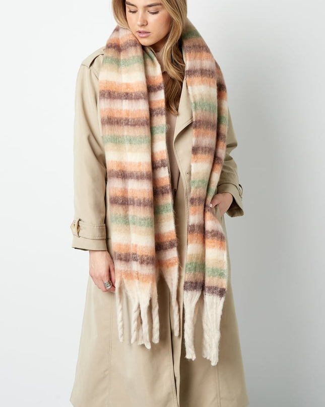Life in Stripes scarf - pink