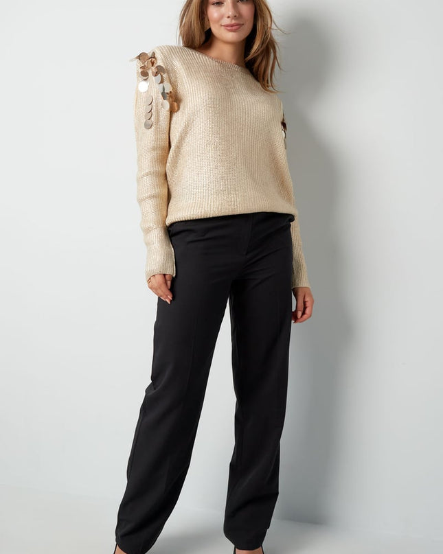 sequin sparkle sweater - black & 