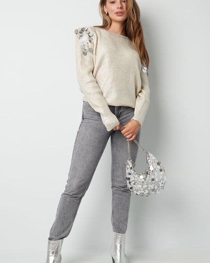 sequin sparkle sweater - black & 