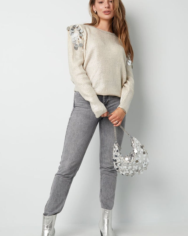 sequin sparkle sweater - black & 