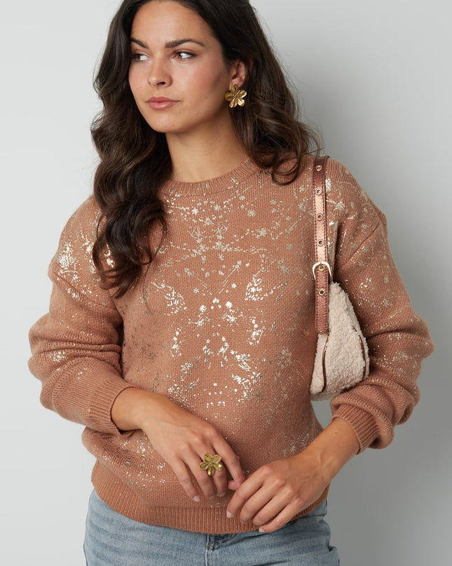 Sweater sparkle statement - black