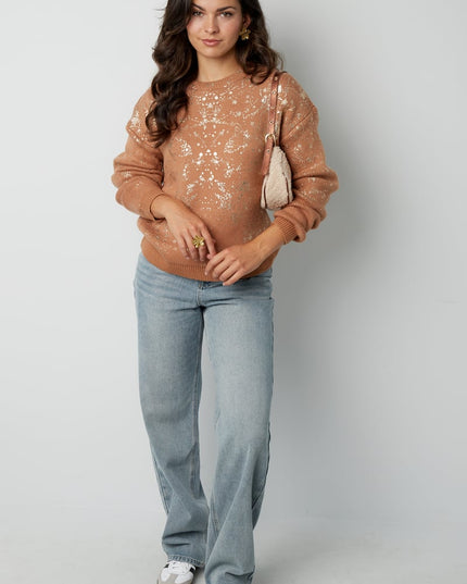 Sweater sparkle statement - black