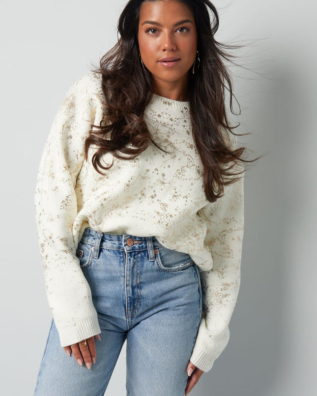 Sweater sparkle statement - black