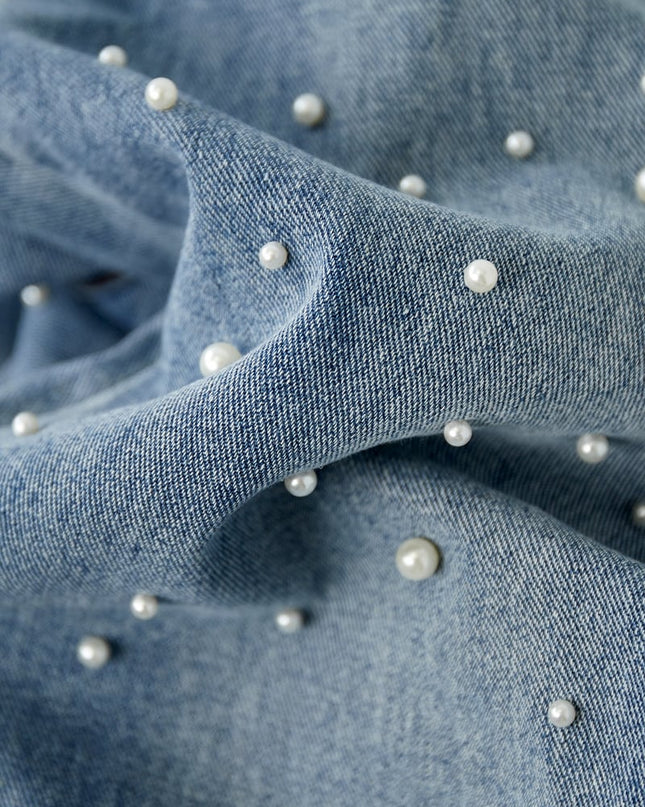 Denim jeans pearl adoration - blue