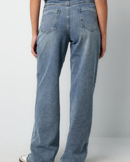 Denim jeans pearl adoration - blue