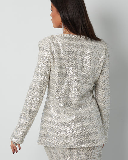 Glitter blazer - black