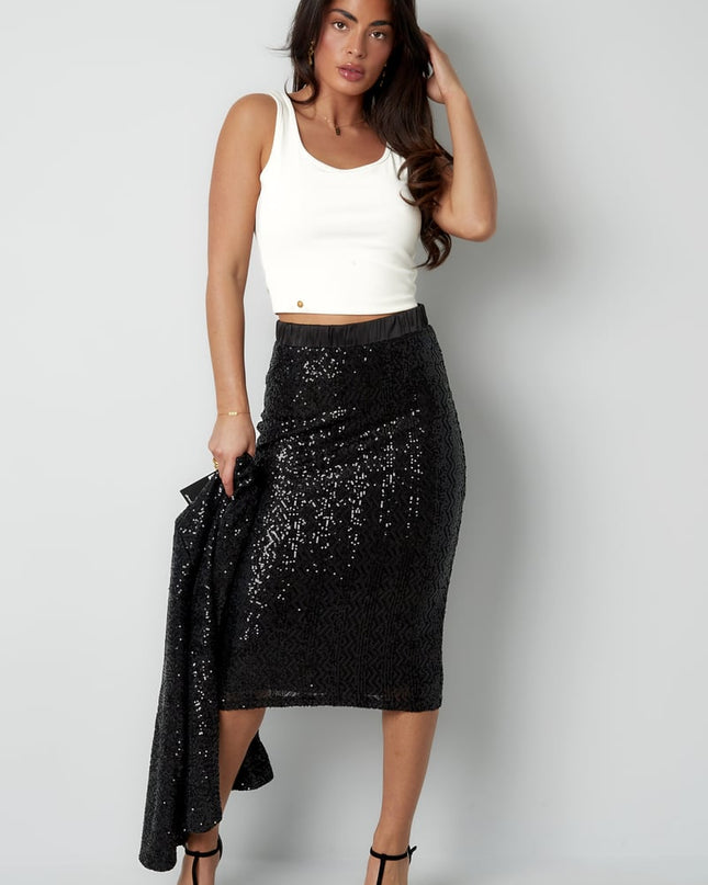 Glitter skirt - black