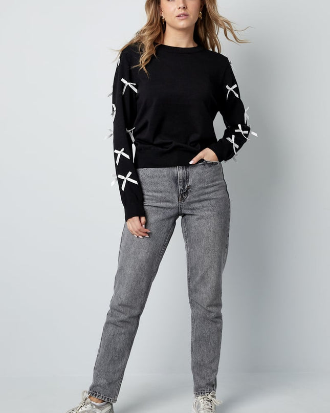 Bow Whisper sweater - fuchsia