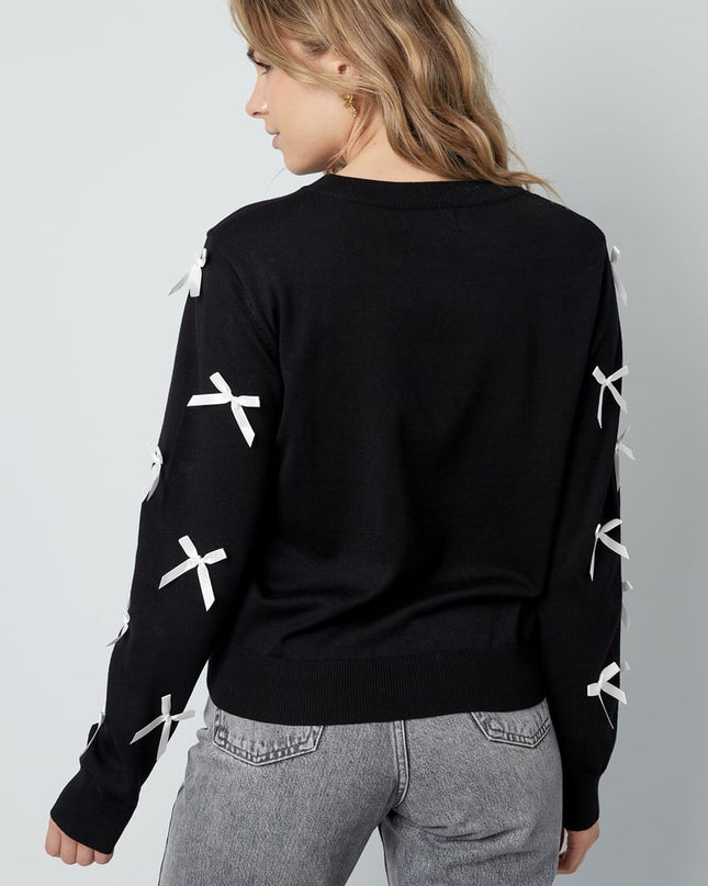 Bow Whisper sweater - fuchsia