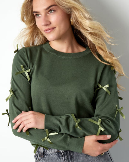 Bow Whisper sweater - fuchsia