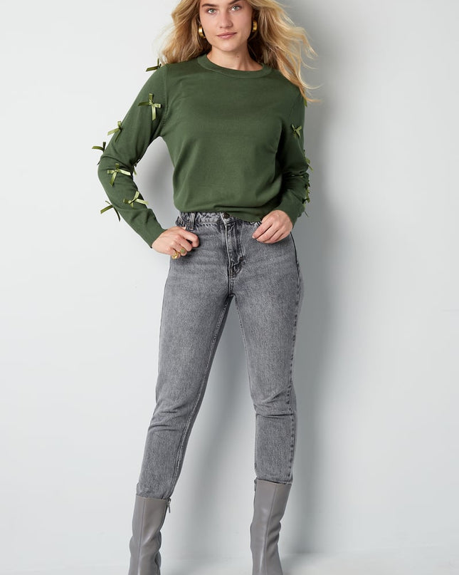 Bow Whisper sweater - fuchsia