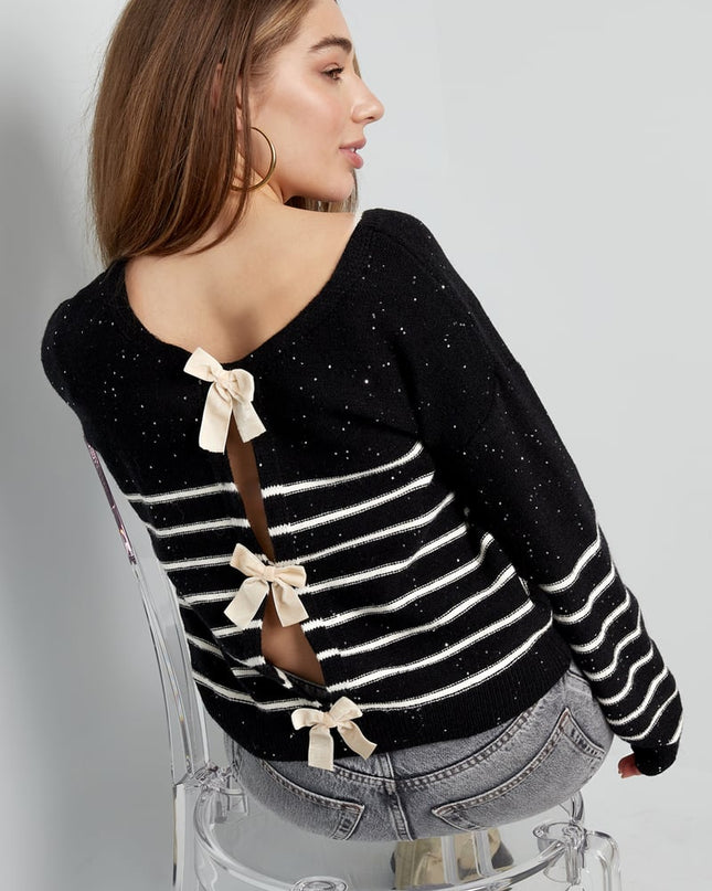 Bow Delight cardigan - red