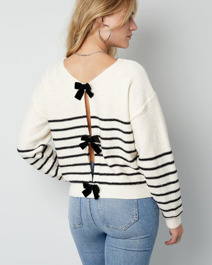 Bow Delight cardigan - red