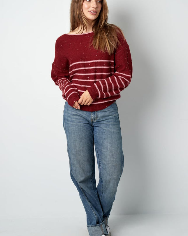 Bow Delight cardigan - red