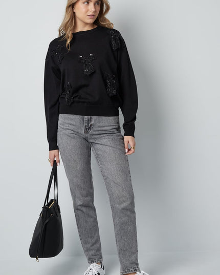 Bow Bliss sweater - black