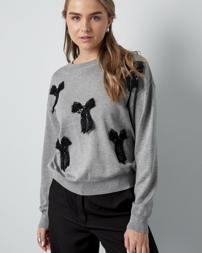 Bow Bliss sweater - black