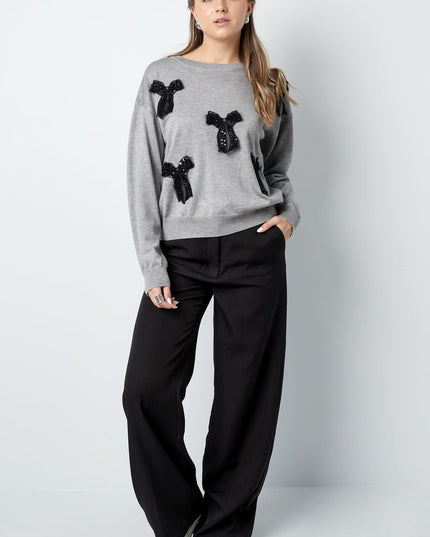Bow Bliss sweater - black