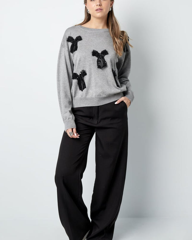 Bow Bliss sweater - black