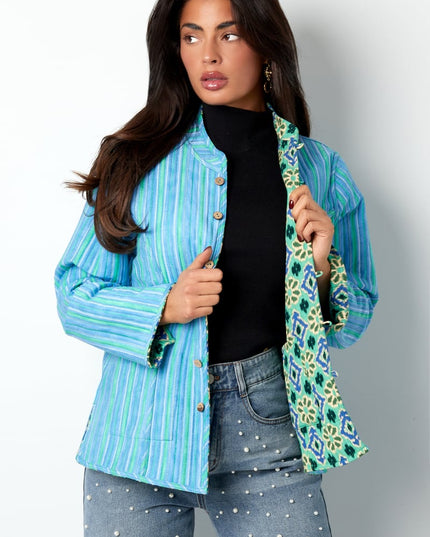 Jas groene print - groen