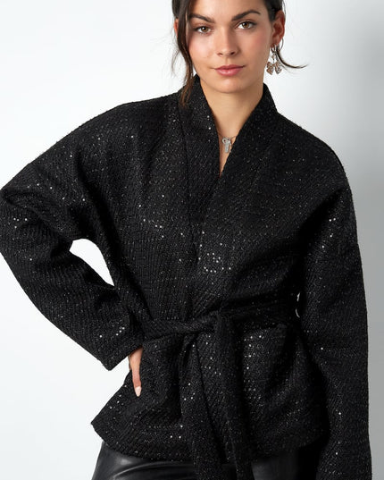 Glitter dream jacket - black