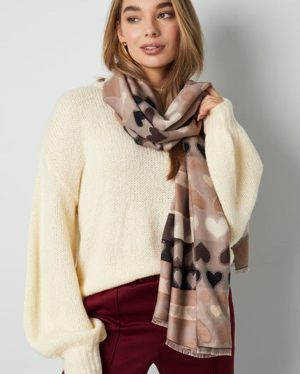 Sjaal hearts all over