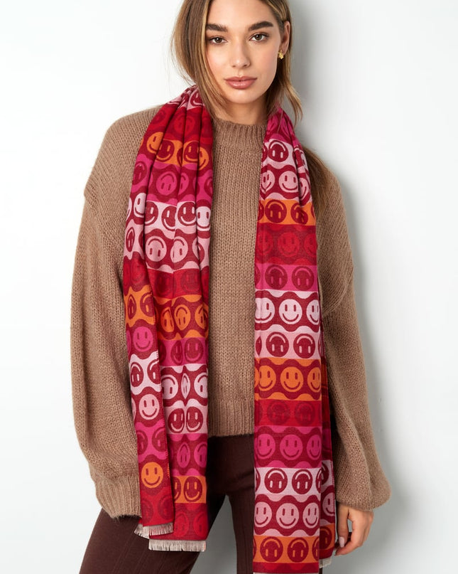 Sjaal smiley all over