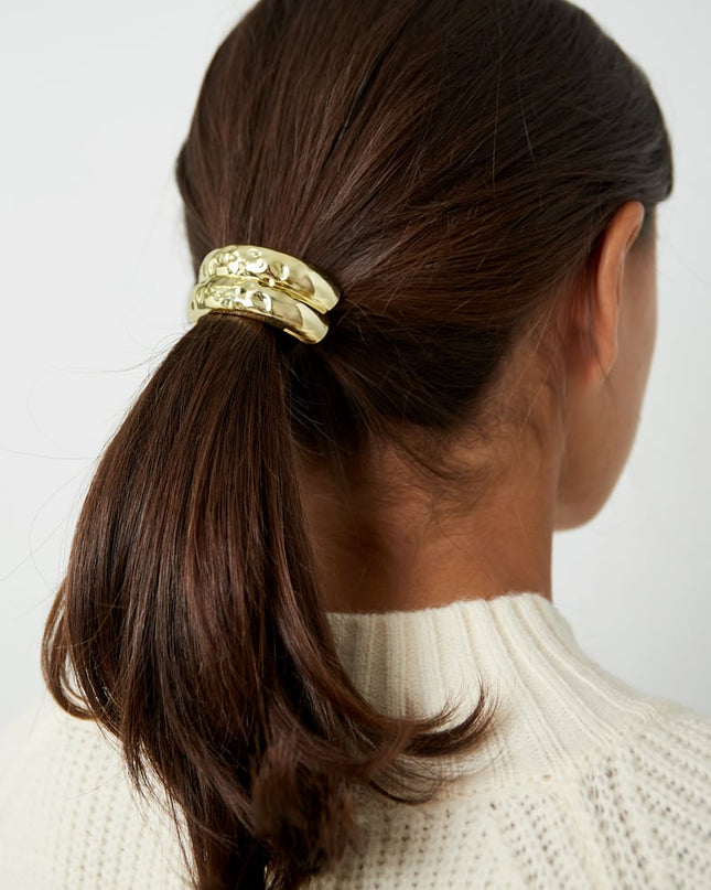 textured elegance haarelastiek