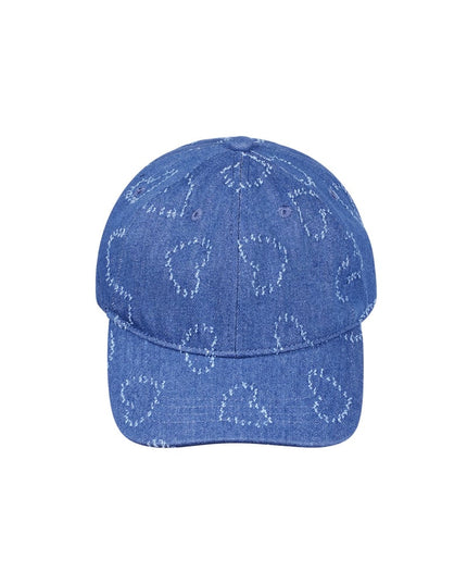 cap with hearts - dark blue