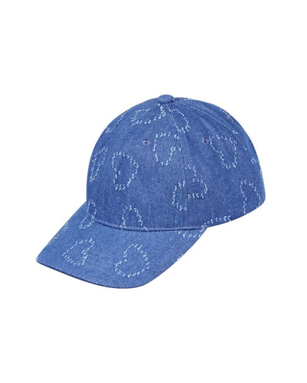 cap with hearts - dark blue