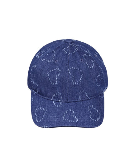 cap with hearts - dark blue