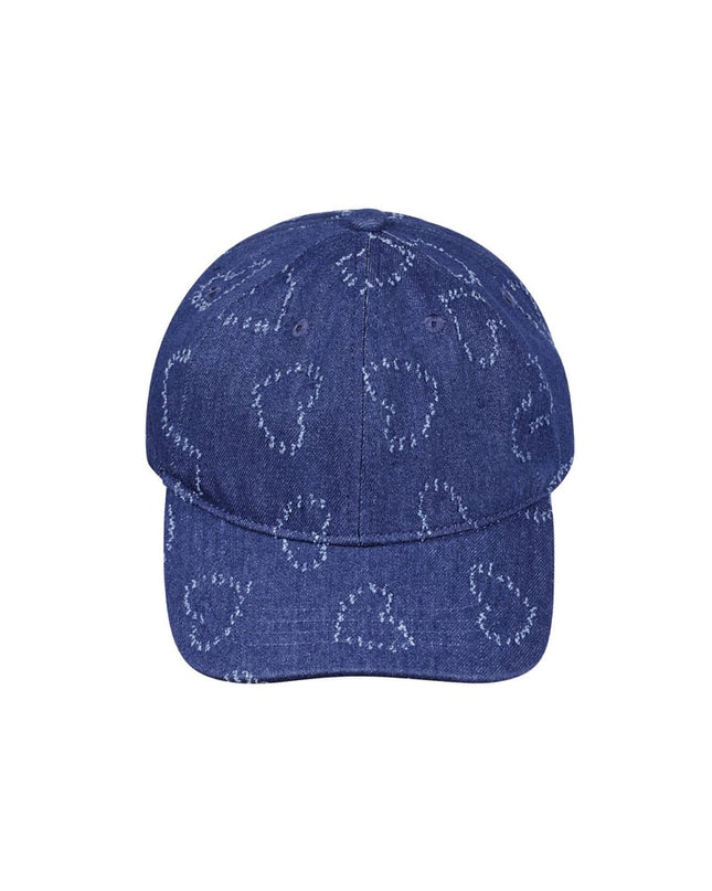cap with hearts - dark blue
