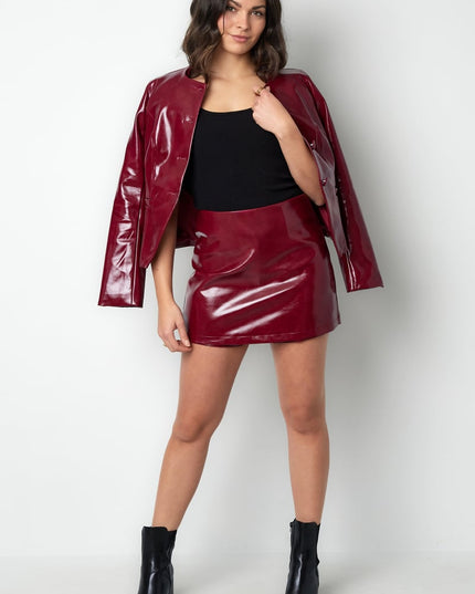 Trendy PU skort