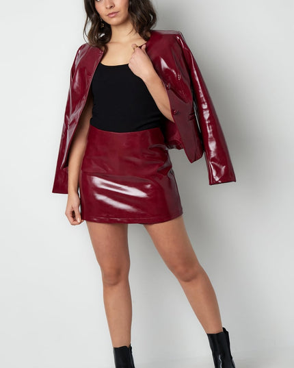 Trendy PU skort