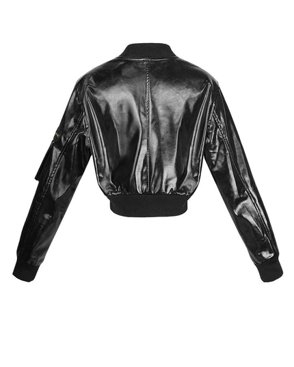 PU biker jacket - Black