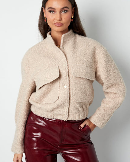 Boucle bomber jacket