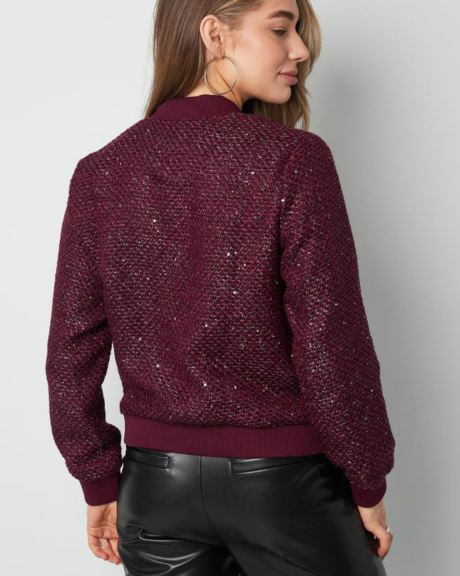 Bomber jacket sparkly day - Black