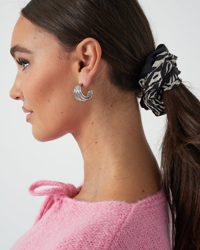 Scrunchie duo zebra darkness - Zwart wit