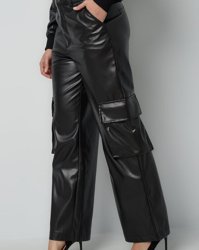 Trendy cargo pants - Black