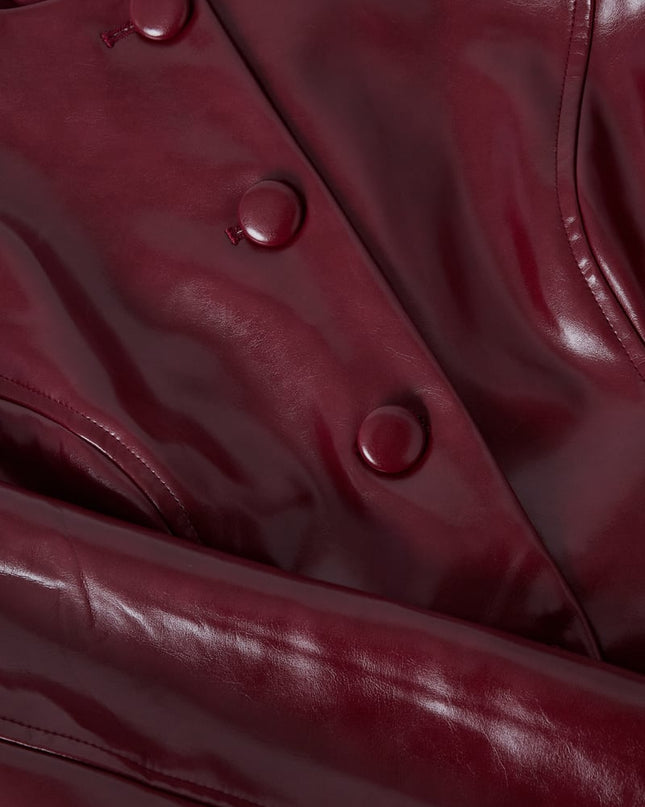 Trendy PU top - Black